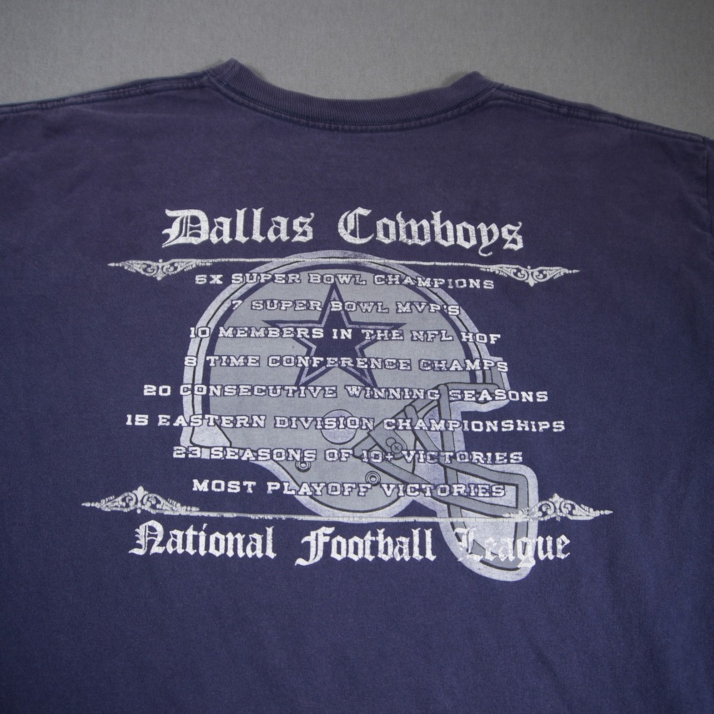 Vintage Y2K Reebok Dallas Cowboys Victory Men T-Shirt L Football NFL Texas Faded